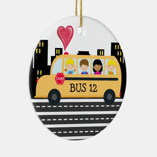 Schoolbuschauffeur - SRF Keramisch Ornament (Rechts)