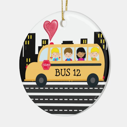 Schoolbuschauffeur - SRF Keramisch Ornament (Links)