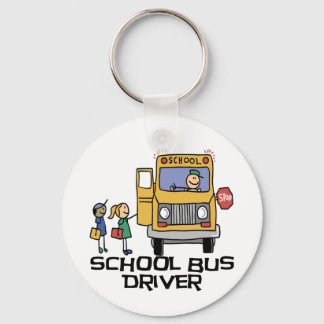 Schoolbuschauffeur T-shirts en cadeautjes. Sleutelhanger