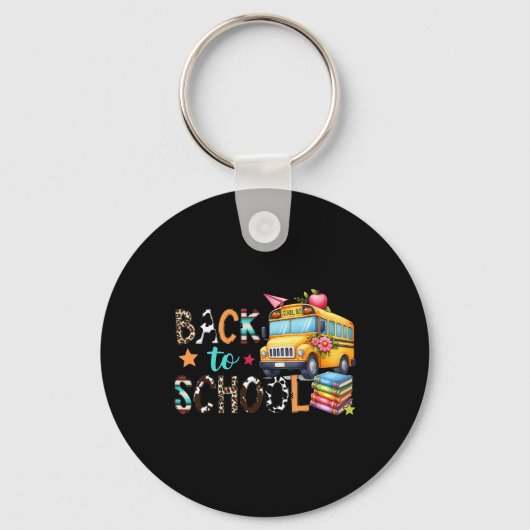 Schoolbuschauffeur Terug Naar School Buschauffeur  Sleutelhanger (Voorkant)