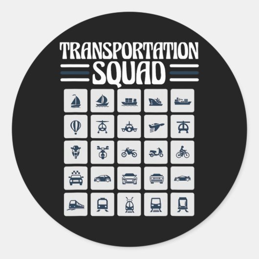 Schoolbuschauffeur Terug naar school Grappig Vervo Ronde Sticker (Voorkant)