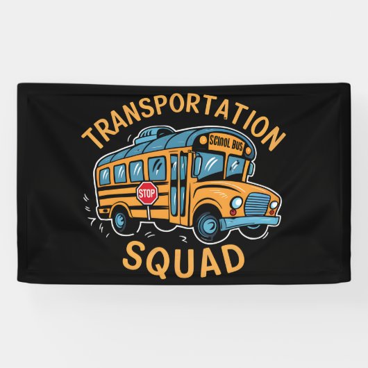 Schoolbuschauffeur Transportploeg Spandoek (Horizontaal)