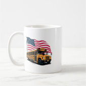 Schoolbuschauffeur Usa Vlag  Koffiemok (Links)