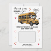 Schoolbuschauffeur Valentijnsdag cadeaukaarthouder Bedankkaart (Voorkant)