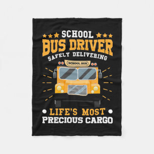 Schoolbuschauffeur veilig leveren fleece deken