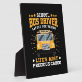 Schoolbuschauffeur veilig leveren fotoplaat (Zijkant)