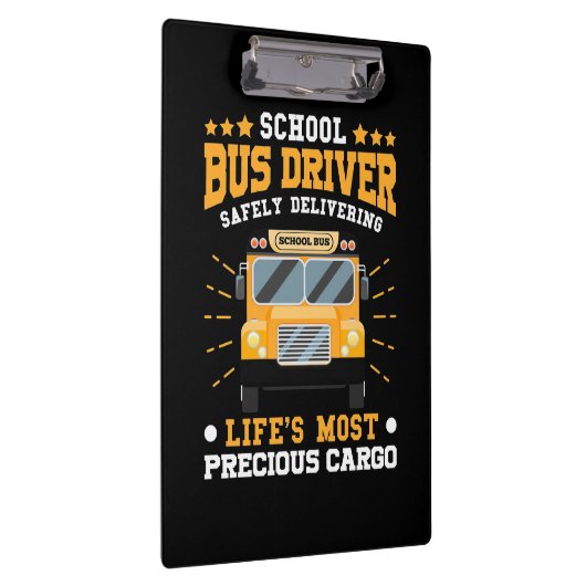 Schoolbuschauffeur veilig leveren klembord (Rechts)