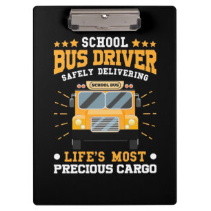 Schoolbuschauffeur veilig leveren klembord