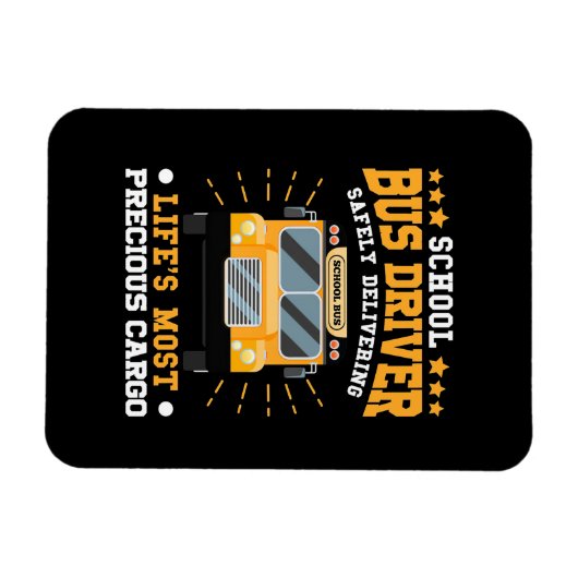 Schoolbuschauffeur veilig leveren magneet (Horizontaal)