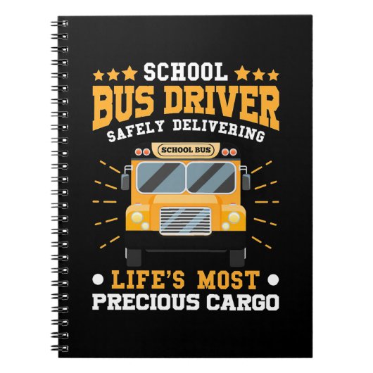 Schoolbuschauffeur veilig leveren notitieboek (Voorkant)