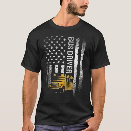Schoolbuschauffeur Verenigde Staten Amerikaanse vl T-shirt (Voorkant)