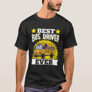 Schoolbuschauffeur Vintage Beste buschauffeur ooit T-shirt