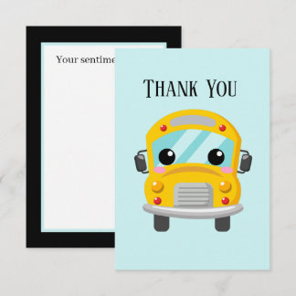 Schoolbuschauffeur voegt sentiment toe bedankkaart