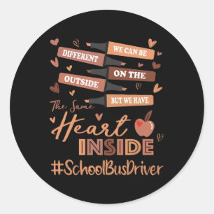 Schoolbuschauffeur We kunnen een andere zwarte ges Ronde Sticker