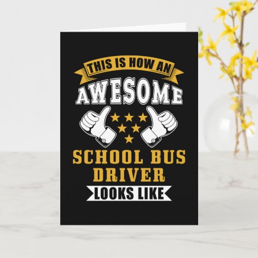 schoolbuskaartje kaart (Gele Bloem)