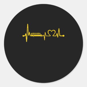 schoolbuskaartje ronde sticker