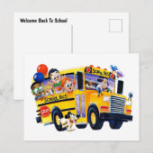 Schoolbuskinderen Briefkaart (Voorkant / Achterkant)