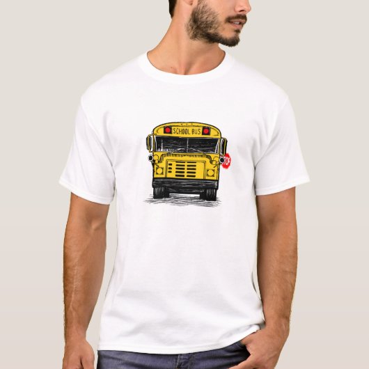 schoolbusmet stopsigneshirt t-shirt (Voorkant)