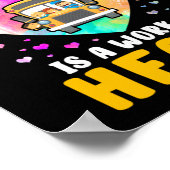 Schoolbusmonitor Het is een hartwerk Poster (Hoek)