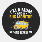 schoolbusmonitor ronde sticker (Voorkant)