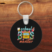 Schoolbusmonitor Schoolbuschauffeur Terug naar sch Sleutelhanger (Voorkant)