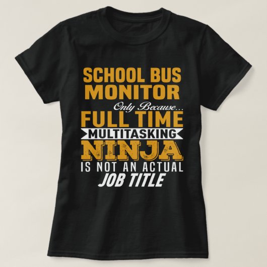 schoolbusmonitor t-shirt (Design voorkant)