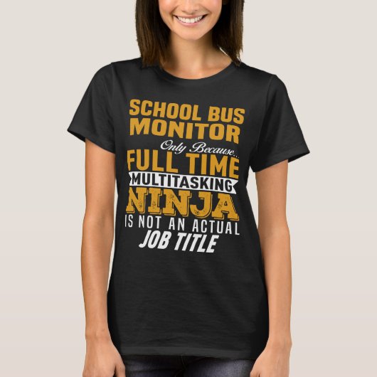 schoolbusmonitor t-shirt (Voorkant)