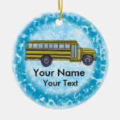 Schoolbusornament Keramisch Ornament (Voorkant)
