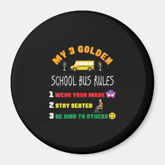 schoolbusregels voor studenten Funny School Bus Magneet