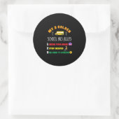 schoolbusregels voor studenten Funny School Bus Ronde Sticker (Tas)