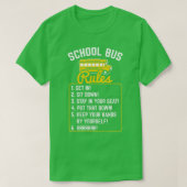 schoolbusregels werkschool bus chauffeur t-shirt (Design voorkant)