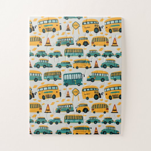Schoolbussen Legpuzzel (Verticaal)