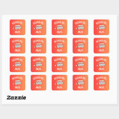 Schoolbussticker voor kinderen vierkante sticker (Vel)