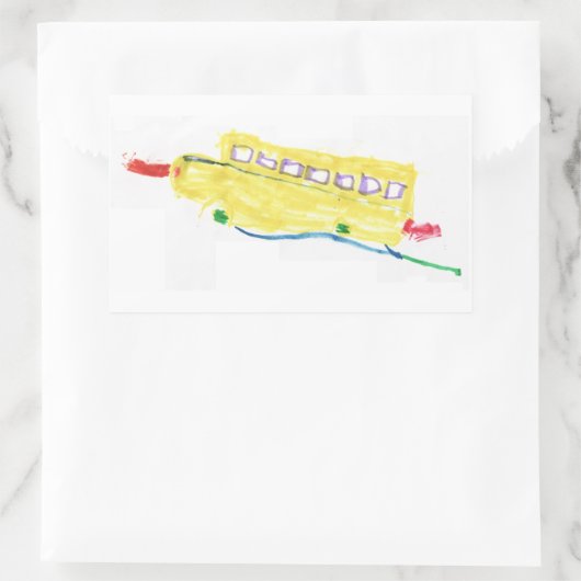 Schoolbusstickers Rechthoekige Sticker (Tas)