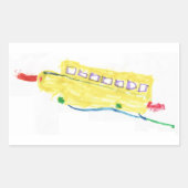 Schoolbusstickers Rechthoekige Sticker (Voorkant)