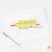 Schoolbusstickers Rechthoekige Sticker (Envelop)