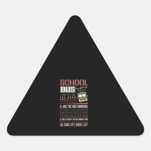 Schoolbusveiligheidregels T, schoolbuschauffeur Sticker (Voorkant)