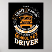Schoolbusverlichting knippert poster (Voorkant)