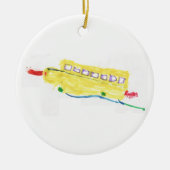 Schoolbusversiering Keramisch Ornament (Voorkant)