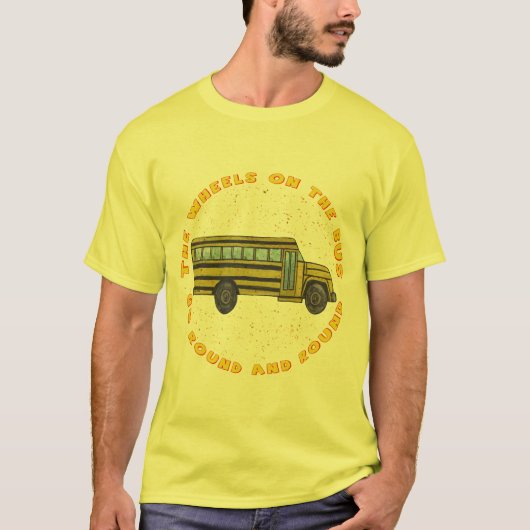 Schoolbuswielen t-shirt (Voorkant)