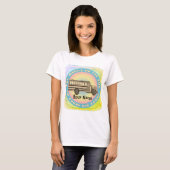 Schoolbuswielen t-shirt (Voorkant volledig)