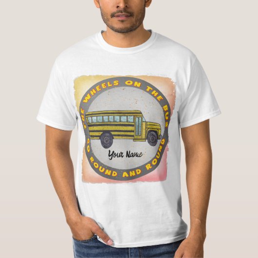 Schoolbuswielen T-shirt (Voorkant)