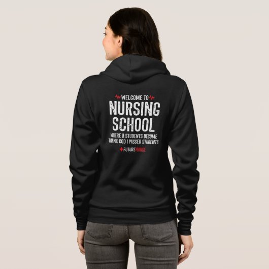 Schoolcadeautje voor verpleegkundigen - Student vo Hoodie (Achterkant volledig)