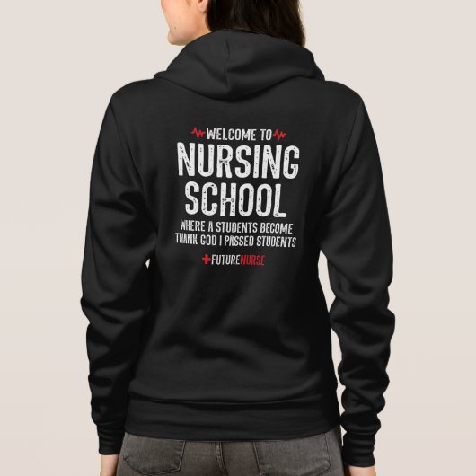 Schoolcadeautje voor verpleegkundigen - Student vo Hoodie (Achterkant)