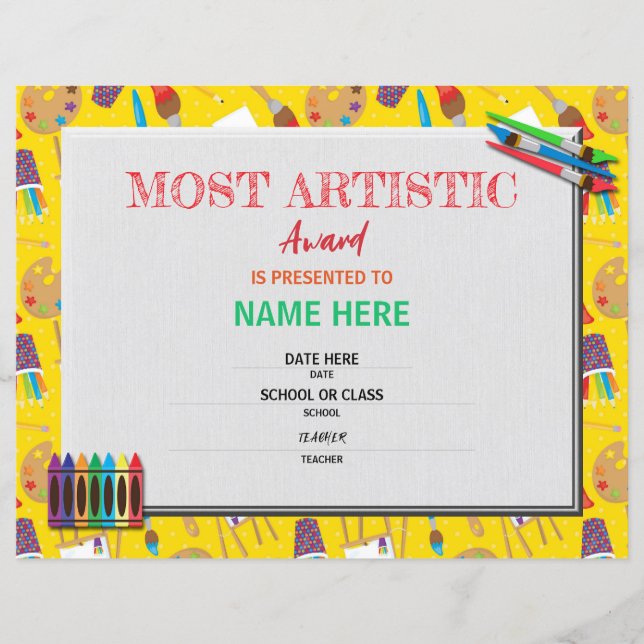 Schoolcertificaat (Voorkant)