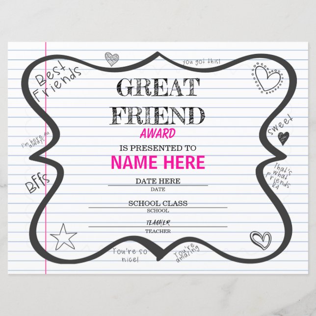 Schoolcertificaat (Voorkant)