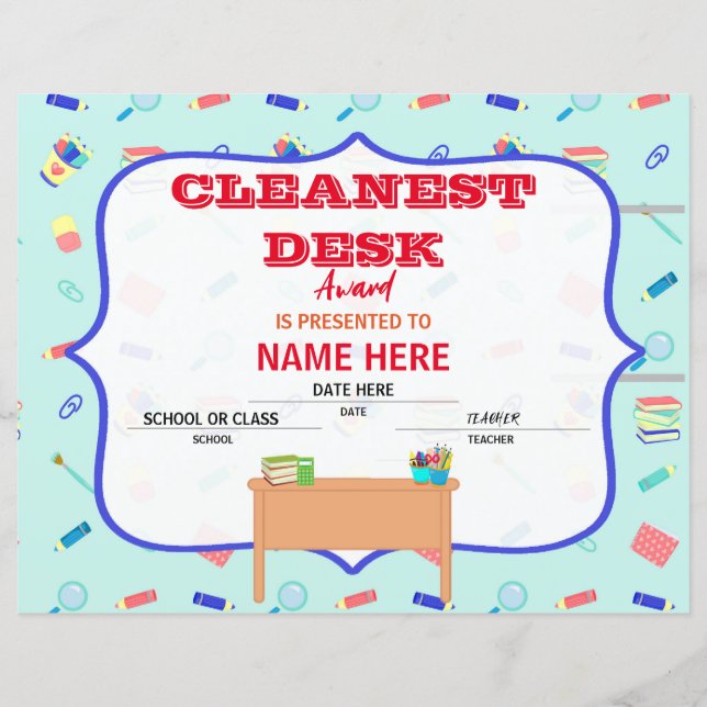 Schoolcertificaat (Voorkant)