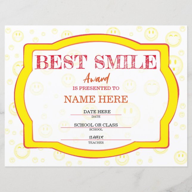 Schoolcertificaat (Voorkant)