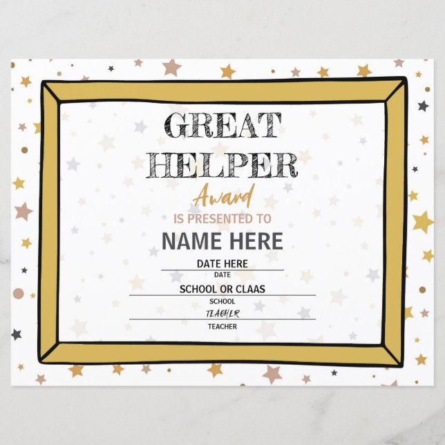 Schoolcertificaat (Voorkant)