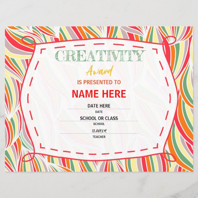 Schoolcertificaat (Voorkant)